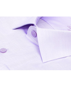Сиреневая приталенная мужская рубашка Poggino 8003-33 Non Iron с длинными рукавами